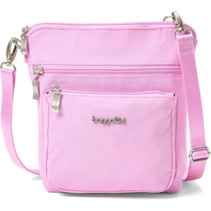 image:imageBaggallini Modern Pocket Crossbody Bag for Women 85x85 Handbag Purse with RFID Lightweight WaterResistantHibiscus Pink