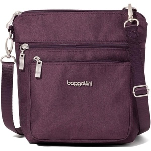 image:imageBaggallini Modern Pocket Crossbody Bag for Women 85x85 Handbag Purse with RFID Lightweight WaterResistantPlum Heritage