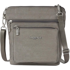 image:imageBaggallini Modern Pocket Crossbody Bag for Women 85x85 Handbag Purse with RFID Lightweight WaterResistantSterling Shimmer
