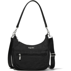 image:imageBaggallini Modern Pocket Half Moon 11x105 Shoulder Women WReplaceable Straps Converts to Crossbody BagBlack