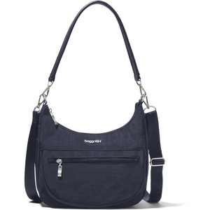 image:imageBaggallini Modern Pocket Half Moon 11x105 Shoulder Women WReplaceable Straps Converts to Crossbody BagFrench Navy