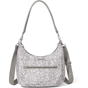 image:imageBaggallini Modern Pocket Half Moon 11x105 Shoulder Women WReplaceable Straps Converts to Crossbody BagLight Grey Petal