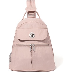 image:imageBaggallini Naples Convertible Backpack  Travel Sling Crossbody  12 Nylon Handbag wRFID amp Padded Tablet SleeveBallet Pink