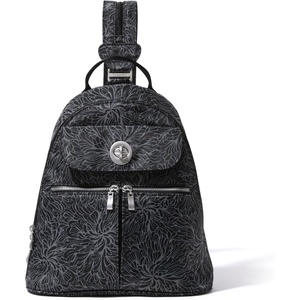 image:imageBaggallini Naples Convertible Backpack  Travel Sling Crossbody  12 Nylon Handbag wRFID amp Padded Tablet SleeveMidnight Blossom