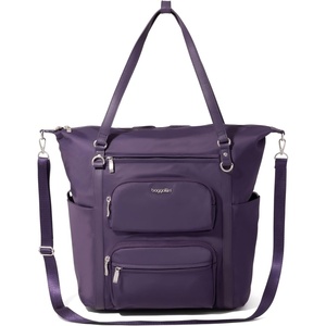 image:imageBaggallini Nolita Convertible Backpack  11x14 Travel Backpack Shoulder Tote Crossbody Bag wRFID Tech Luggage Sleeve amp Laptop PocketDeep Grape Twill