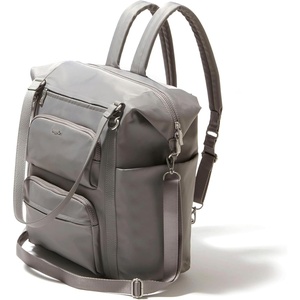 image:imageBaggallini Nolita Convertible Backpack  11x14 Travel Backpack Shoulder Tote Crossbody Bag wRFID Tech Luggage Sleeve amp Laptop PocketSteel Grey Twill