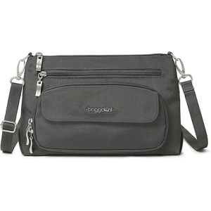 image:imageBaggallini Original Everyday 11x75 Crossbody Bags Rfid Protected Lightweight Nylon Zippered Travel PurseCharcoal