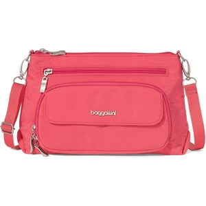 image:imageBaggallini Original Everyday 11x75 Crossbody Bags Rfid Protected Lightweight Nylon Zippered Travel PurseFlamingo