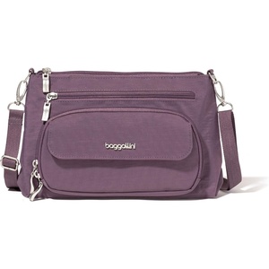 image:imageBaggallini Original Everyday 11x75 Crossbody Bags Rfid Protected Lightweight Nylon Zippered Travel PurseMisty Purple