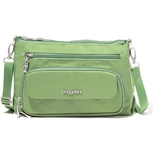 image:imageBaggallini Original Everyday 11x75 Crossbody Bags Rfid Protected Lightweight Nylon Zippered Travel PurseMoss