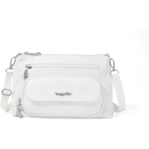 image:imageBaggallini Original Everyday 11x75 Crossbody Bags Rfid Protected Lightweight Nylon Zippered Travel PurseWhite