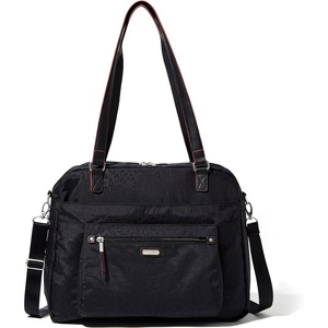 image:imageBaggallini Overnight Expandable Laptop Tote with RFID Phone WristletBlack Cheetah Emboss
