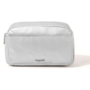 image:imageBaggallini Pocket Cosmetic With Brush OrganizationSilver Metallic