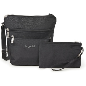 image:imageBaggallini Pocket Crossbody Bags for Women 8x8 Small Lightweight Durable Waterresistant Travel Purse WRfidBlack Zebra