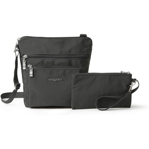 image:imageBaggallini Pocket Crossbody Bags for Women 8x8 Small Lightweight Durable Waterresistant Travel Purse WRfidCharcoal
