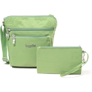 image:imageBaggallini Pocket Crossbody Bags for Women 8x8 Small Lightweight Durable Waterresistant Travel Purse WRfidMoss