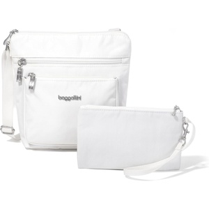 image:imageBaggallini Pocket Crossbody Bags for Women 8x8 Small Lightweight Durable Waterresistant Travel Purse WRfidWhite