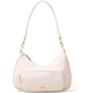 image:imageBaggallini Savannah Crossbody 12x8 wRFID Card Holder Vegan Leather Shoulder Strap Convertible Crossbody for WomenCoconut Twill