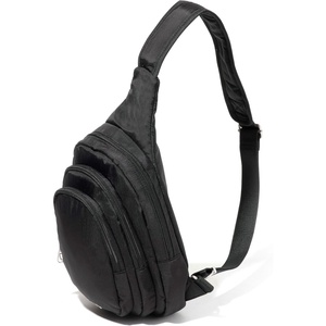 image:imageBaggallini Securtex AntiTheft Multi Zip Sling  Lightweight 86x152 Travel Bag with Locking Zippers amp RFID ProtectionBlack