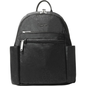 image:imageBaggallini Securtex Antitheft Vacation Travel Backpack 10x13 SlashResistant Nylon Daypack wRFID BlackBlack Cheetah