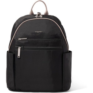 image:imageBaggallini Securtex Antitheft Vacation Travel Backpack 10x13 SlashResistant Nylon Daypack wRFID BlackBlackNeutral