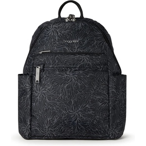 image:imageBaggallini Securtex Antitheft Vacation Travel Backpack 10x13 SlashResistant Nylon Daypack wRFID BlackMidnight Blossom