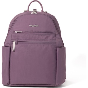 image:imageBaggallini Securtex Antitheft Vacation Travel Backpack 10x13 SlashResistant Nylon Daypack wRFID BlackMisty Purple
