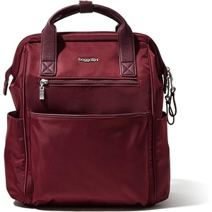 image:imageBaggallini Soho Backpack  Travel Laptop Backpack for Women  Lightweight WaterResistant Luggage Bag BlackDark Cherry