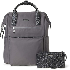 image:imageBaggallini Soho Backpack  Travel Laptop Backpack for Women  Lightweight WaterResistant Luggage Bag BlackSmokeFaux Python
