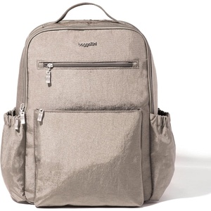 image:imageBaggallini Tribeca Expandable Laptop Backpack  15x11 Lightweight RFID Computer Bag for Work amp Travel with Luggage SleeveSterling Shimmer