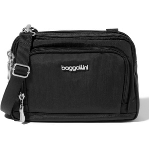 image:imageBaggallini Triple Zip with Front WalletTrifecta RFID Wallet CrossbodyBlack