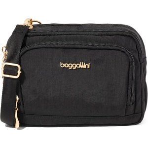 image:imageBaggallini Triple Zip with Front WalletTrifecta RFID Wallet CrossbodyBlack W Gold Hardware