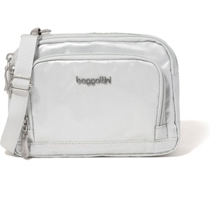 image:imageBaggallini Triple Zip with Front WalletTrifecta RFID Wallet CrossbodySilver Metallic