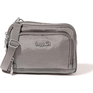 image:imageBaggallini Triple Zip with Front WalletTrifecta RFID Wallet CrossbodySterling Shimmer