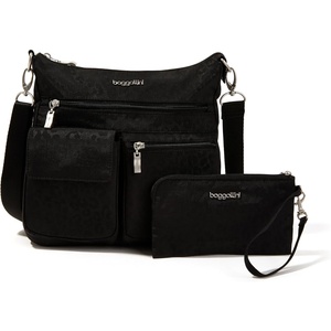 image:imageBaggallini Womens Modern Everywhere Slim CrossbodyBlack Cheetah Emboss