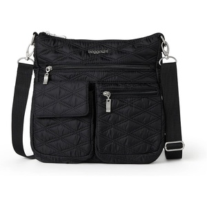 image:imageBaggallini Womens Modern Everywhere Slim CrossbodyBlack Quilt