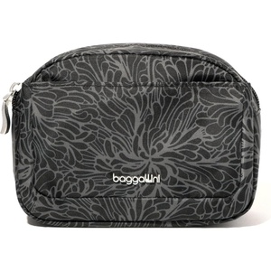 image:imageBaggallini Womens Pocket Cosmetic  Lightweight Bag  Travel Essentials Makeup OrganizerMidnight Blossom