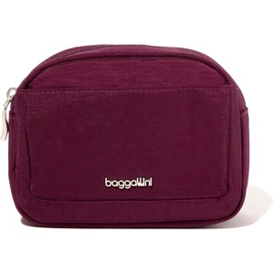 image:imageBaggallini Womens Pocket Cosmetic  Lightweight Bag  Travel Essentials Makeup OrganizerMulberry