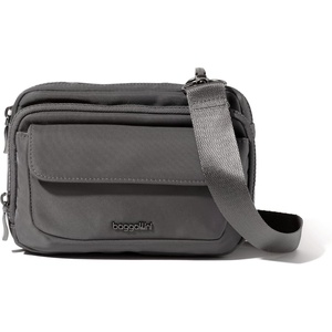 image:imageBaggallini womens Modern Double Zip CrossbodySmoke Twill