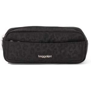 image:imageLong Pocket Cosmetic  Lightweight 78x 31x21 Makeup Bag  Travel Essentials Makeup OrganizerBlack Cheetah Emboss