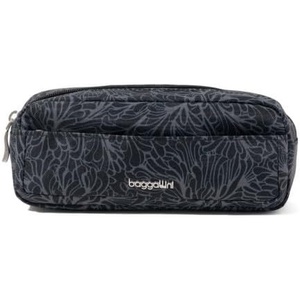 image:imageLong Pocket Cosmetic  Lightweight 78x 31x21 Makeup Bag  Travel Essentials Makeup OrganizerMidnight Blossom Print
